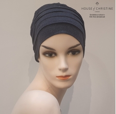 Bonnet chimio, bonnet zen bambou, noir, Christine Headwear