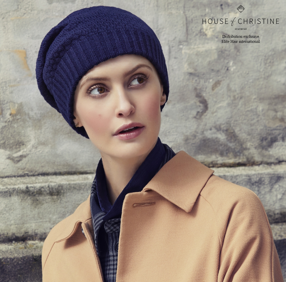 Bonnet chimio, bonnet viva, oslo bleu, Christine Headwear