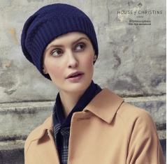 Bonnet chimio, bonnet viva, oslo bleu, Christine Headwear