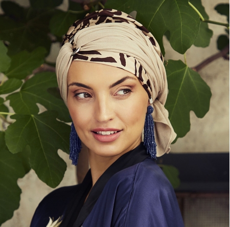 Bonnet chimio boho foulard amovible, origine, christine headwear