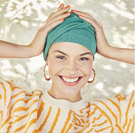 turbans, bonnet chimio cancer femme, Christine Headwear, emeraude