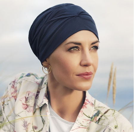 Turban chimio Coton ultra doux Mila Navy Christine collection