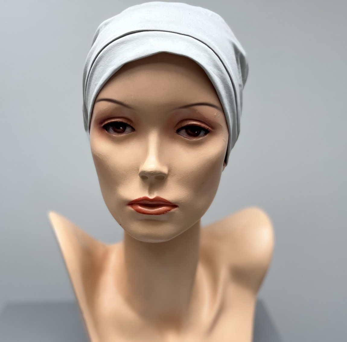 Bonnet chimio, basic coton, elite hair international, gris perle