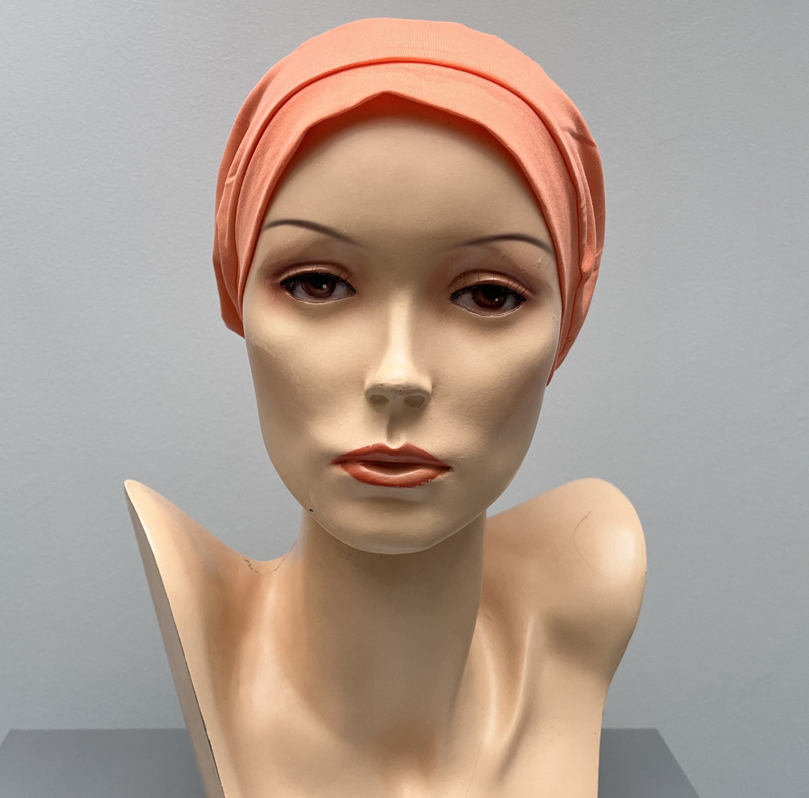 Bonnet chimio, basic coton, elite hair international, pêche