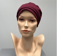 Bonnet chimio, basic coton, elite hair international, prune