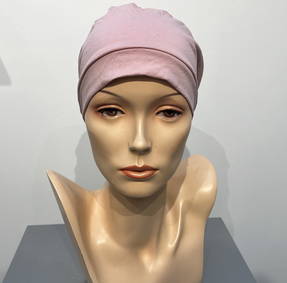 Bonnet chimio, basic coton, elite hair international, rose ballerine