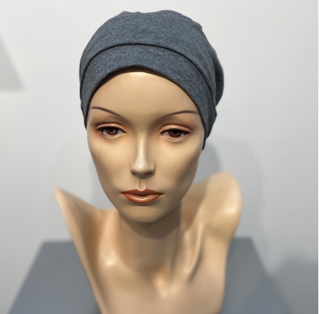 Bonnet chimio, basic coton, gris ardoise, elite hair international