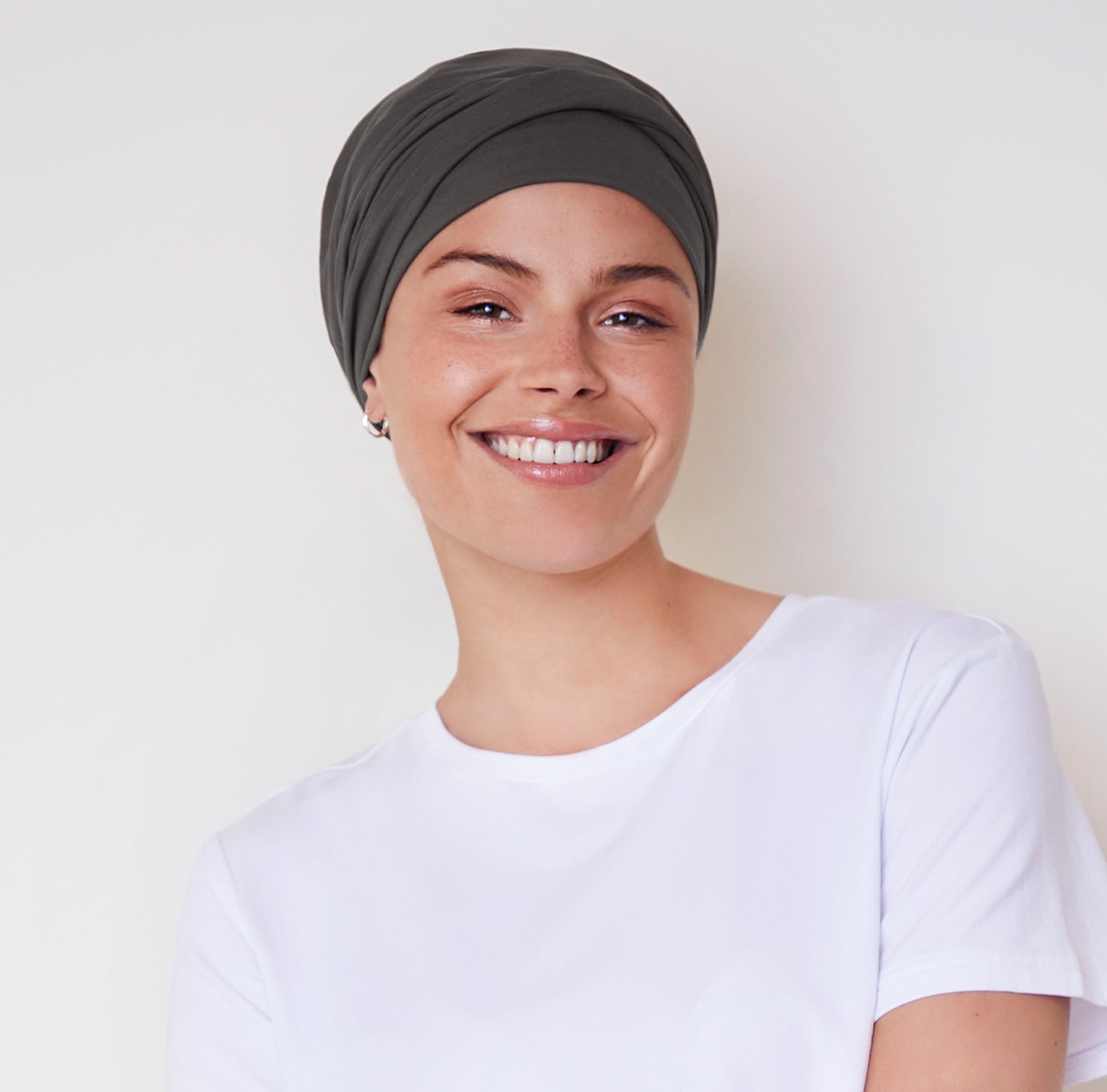 turban viva twin set, Turban Viva avec bandeau amovible, moka