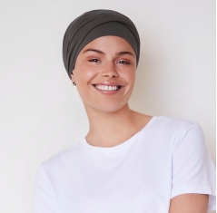 turban viva twin set, Turban Viva avec bandeau amovible, moka
