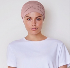 turban viva twin set, Turban Viva avec bandeau amovible, rose poudré