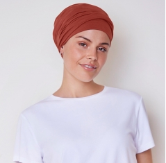 turban viva twin set, Turban Viva avec bandeau amovible, terracotta