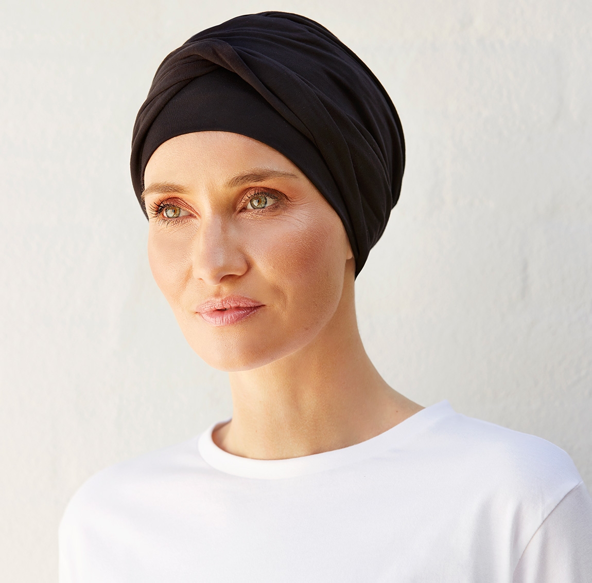 Bonnet chimio easy bambou, noir, christine headwear