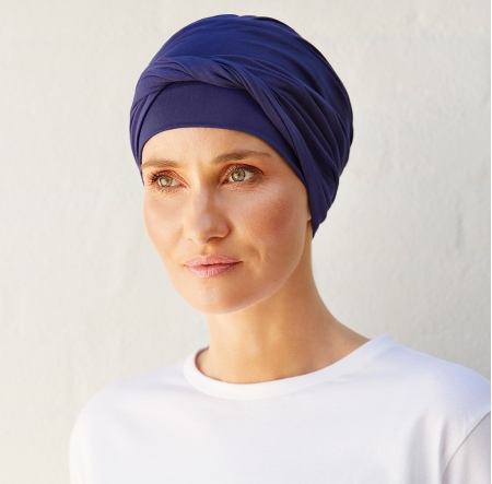 Bonnet chimio easy bambou, christine headwear, elite hair international, midnight