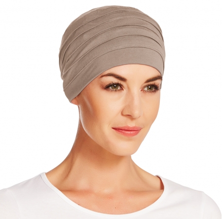 Bonnet chimio, bonnet zen bambou, noisette, Christine Headwear