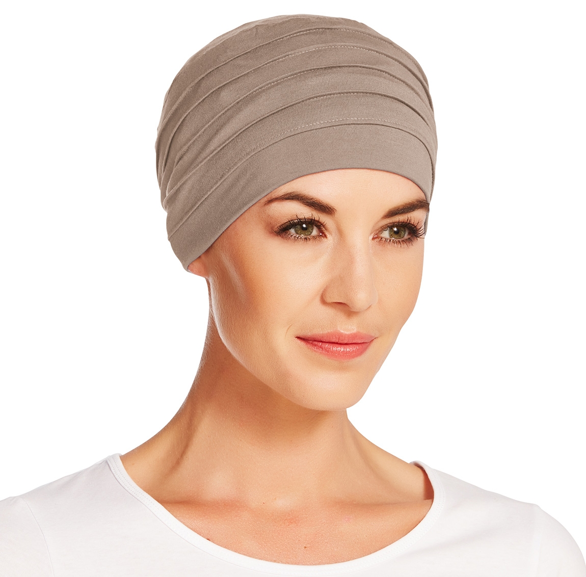 Bonnet chimio, bonnet zen bambou, noisette, Christine Headwear