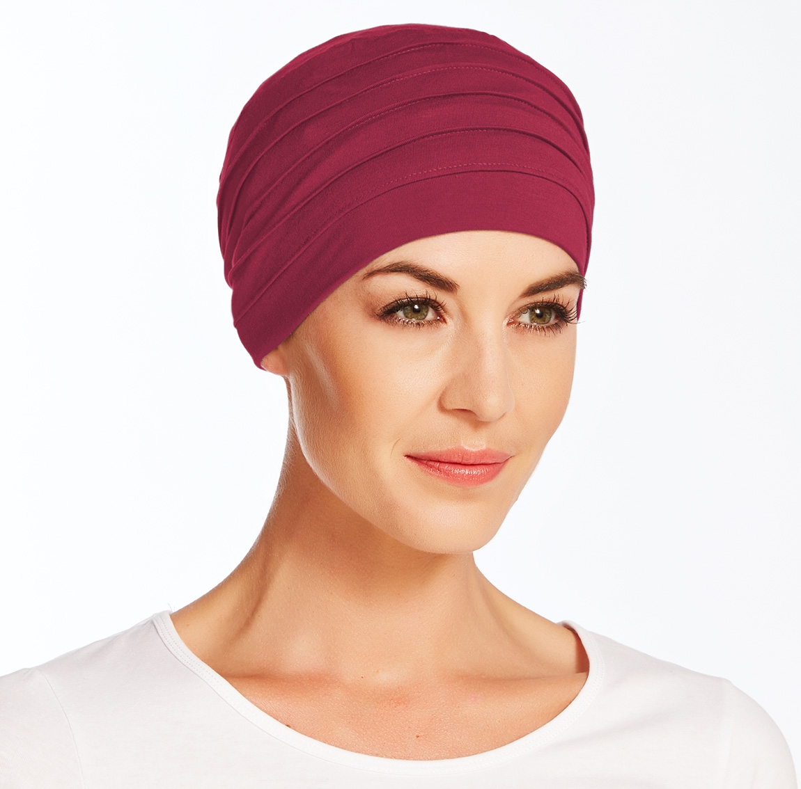 Bonnet chimio, bonnet zen bambou, grenat, Christine Headwear