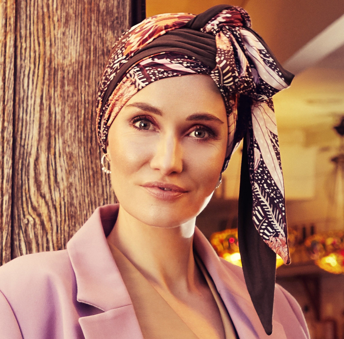 Turban Pour Chimiothérapie Foudre Vert Mousse