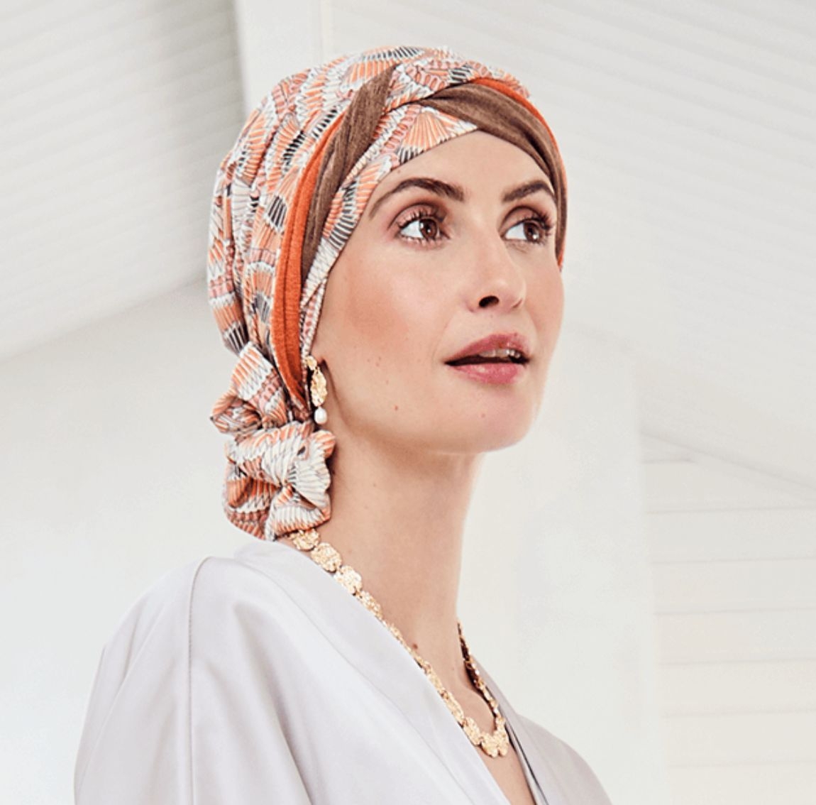 turban foulard béatrice bambou, turban chimio, cancer, christine headwear, canopée
