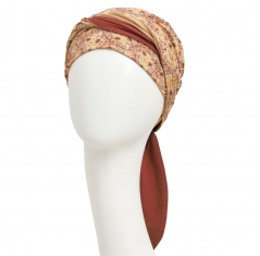 turban foulard béatrice bambou, turban chimio, cancer, christine headwear, soleil de provence