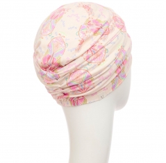 turban duo karma bambou, bonnet chimio, bandeau détachable, douceur, confort, alopécie, pierre de lune