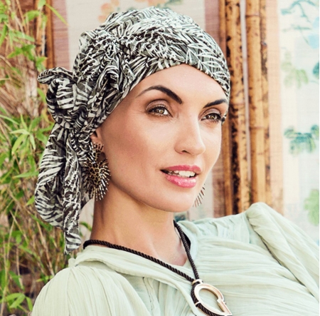 turban twin set boho, turban chimio, cancer, christine headwear, costa rica