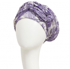turban twin set boho, turban chimio, cancer, christine headwear, améthyste