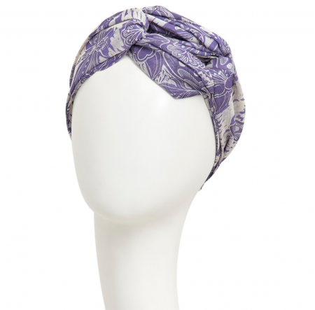 turban twin set boho, turban chimio, cancer, christine headwear, améthyste