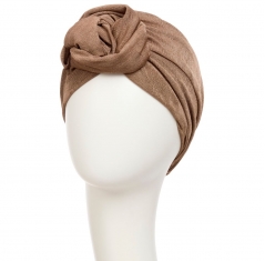 Bonnet Viva ultra-doux, spécialement conçu pour offrir confort et élégance aux femmes en traitement, terra