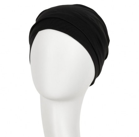 bonnet zuri, bonnet chimio, bonnet cancer, fleur intégrée, ébène