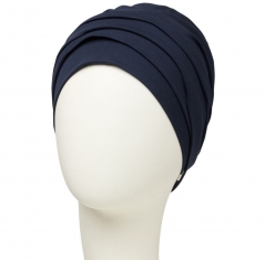 turban, turban nomi, turban coton, chimio, cancer, christine headwear, elite hair international, navy