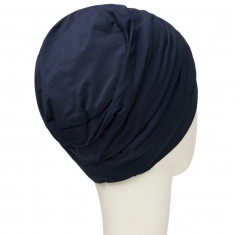 turban, turban nomi, turban coton, chimio, cancer, christine headwear, elite hair international, navy