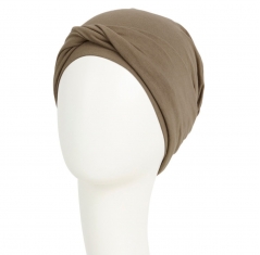 turban viva twin set, Turban Viva avec bandeau amovible, havane