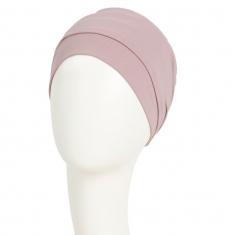 bonnet chimio, bonnet cancer, bonnet viva, bonnet viva calin, house of christine headwear, elite hair international, rose poudré