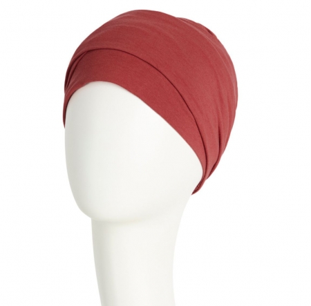 bonnet chimio, bonnet cancer, bonnet viva, bonnet viva calin, house of christine headwear, elite hair international, terracotta