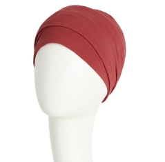 bonnet chimio, bonnet cancer, bonnet viva, bonnet viva calin, house of christine headwear, elite hair international, terracotta