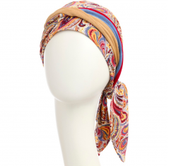 turban foulard béatrice bambou, turban chimio, cancer, christine headwear, palmyre