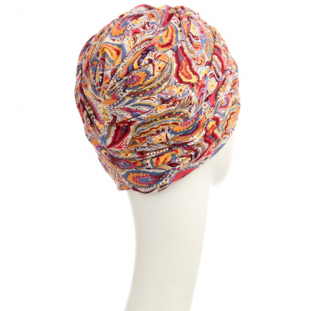 bonnet joyo bambou, bonnet plissé, bonnet avec une torsade sur le dessus, bonnet chimio, palmyre