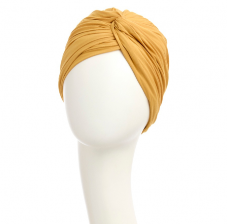 bonnet joyo bambou, bonnet plissé, bonnet avec une torsade sur le dessus, bonnet chimio, paille
