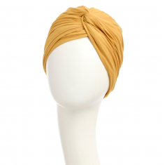 bonnet joyo bambou, bonnet plissé, bonnet avec une torsade sur le dessus, bonnet chimio, paille
