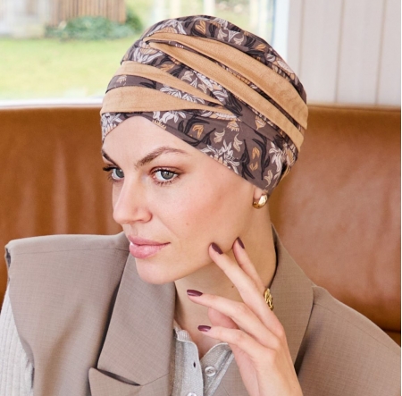 bonnet hindi, bonnet chimio hindi, hindi bambou, bambou, house of christine headwear, elite hair international, épis d'or