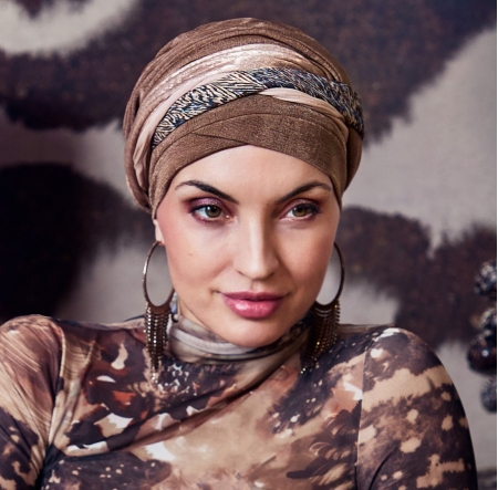 Bonnet chimio boho, boho spirit, style bohème, christine headwear, perte de cheveux, cancer, siena