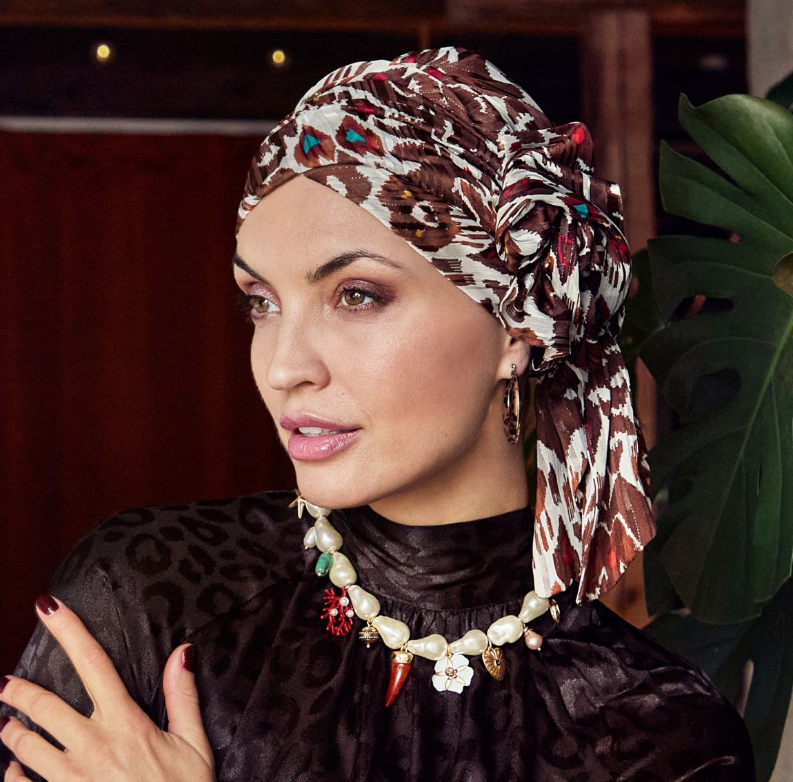 turban twin set boho, turban chimio, cancer, christine headwear, salsa