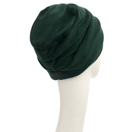 Bonnet Viva ultra-doux, spécialement conçu pour offrir confort et élégance aux femmes en traitement, softy sapin