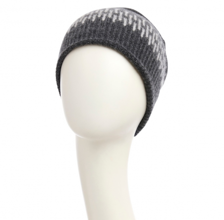 bonnet en laine, bonnet chimio, bonnet hiver, laine mérinos, cachemire, val d'isère gris