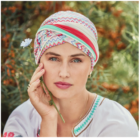 Turban Chimio / Bandeau élastique Cheveux Synthétique Blanc - Taille Moyenne, Neuf Avec étiquettes
