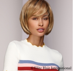 Portrait femme perruque imprévu, blonde, cheveux synthètiques, elite hair international