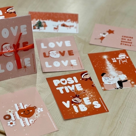 Des cartes de vœux « good vibes » pour les patient(e)s : une opération solidaire qui a du sens Des cartes de vœux « good vibes » pour les patient(e)s : une opération solidaire qui a du sens