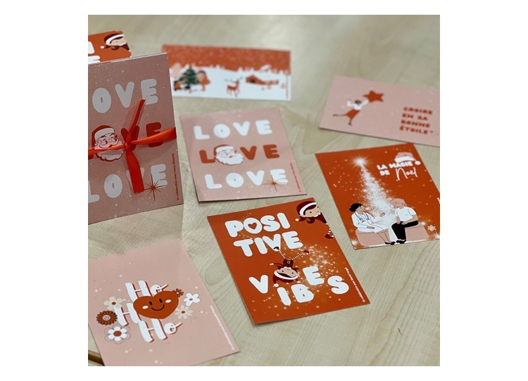 Des cartes de vœux « good vibes » pour les patient(e)s : une opération solidaire qui a du sens